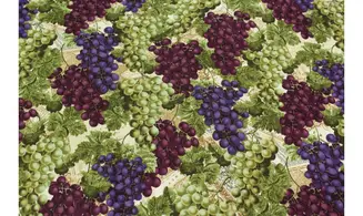 Tissu vignes et raisins