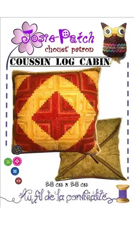 Coussin log cabin