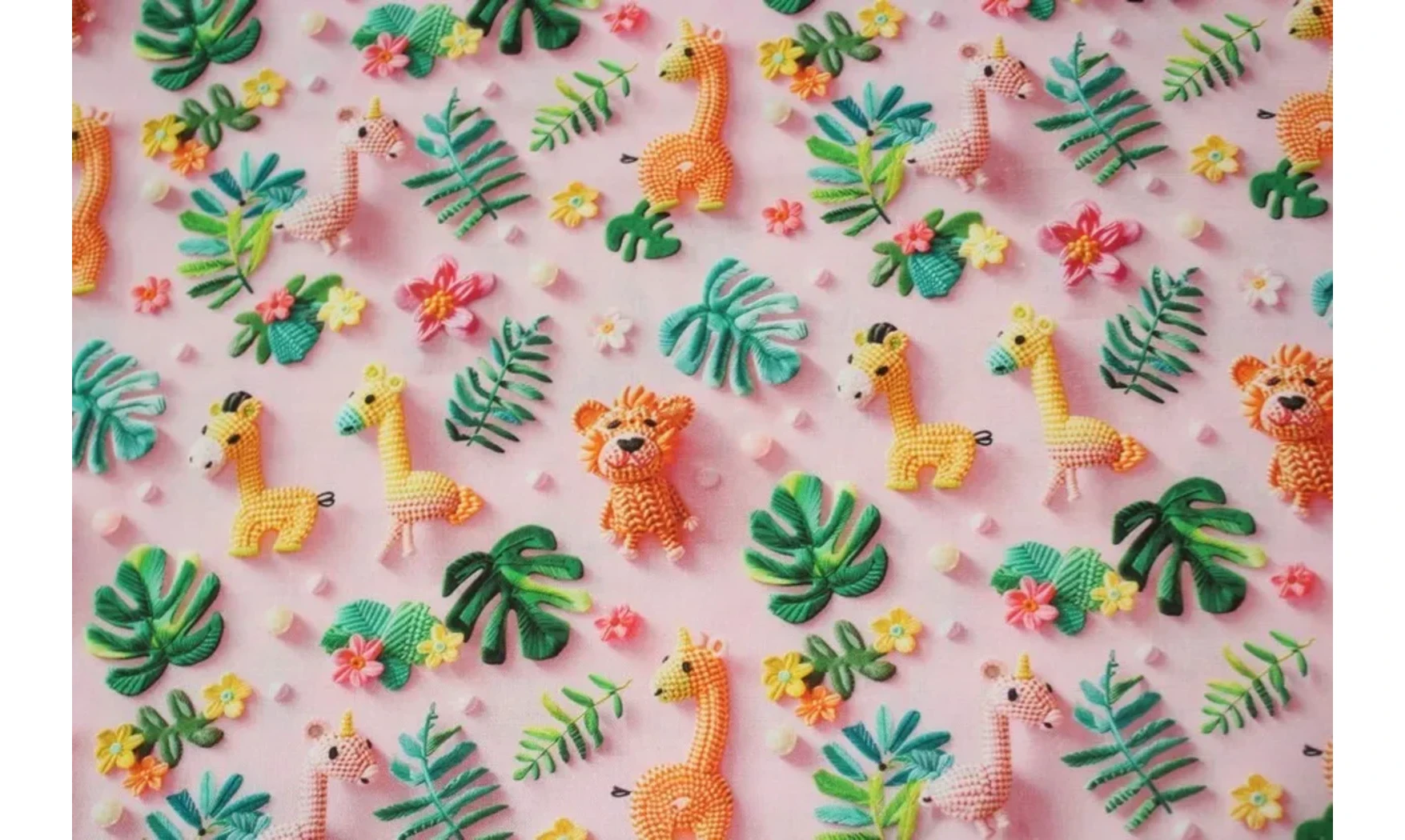 Tissu animaux en crochet