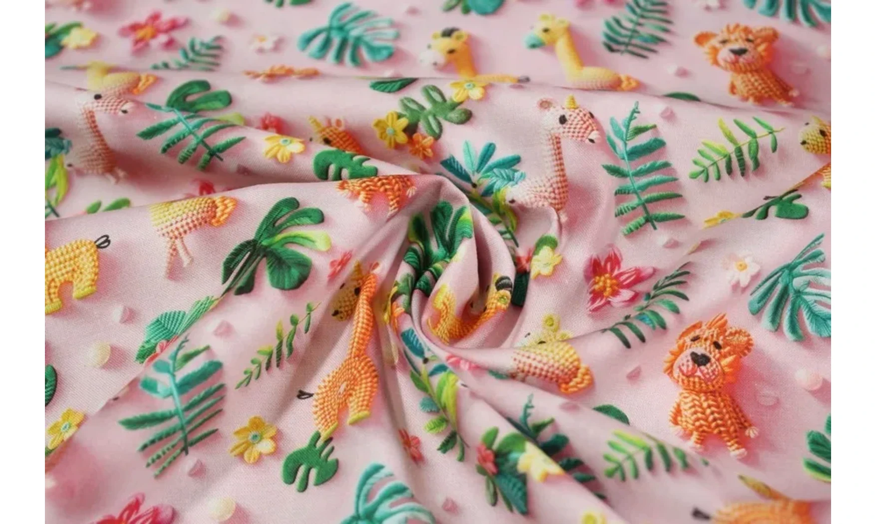 Tissu animaux en crochet