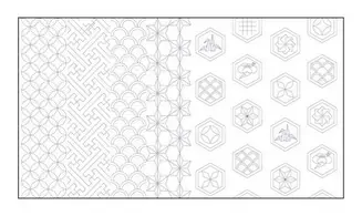 Tissu japonais noir Olympus Sashiko