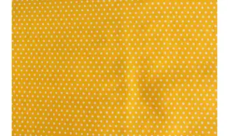 Tissu jaune petits pois blancs