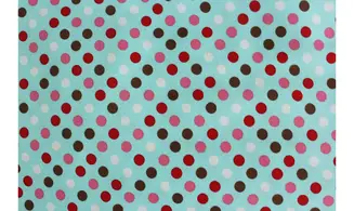 Tissu bleu gros pois multi