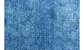 Batik bleu multi carrés