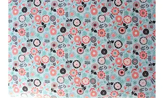 Tissu Alice fleurs vert d'eau