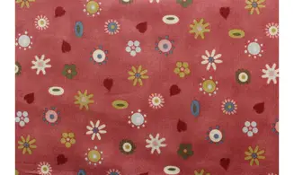 Tissu Noémie rose graphismes