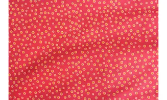 Tissu rose pois oranges