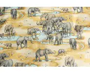 Tissu éléphants