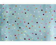 Tissus bleu pois multi