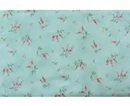 Tissu Lecien vert d'eau bouquets