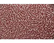 Tissu rouge artifice blanc argent