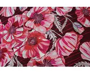 Tissu fuschia grandes fleurs