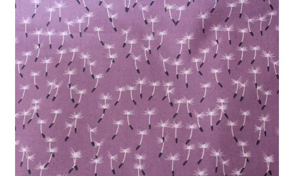 Tissu violet pissenlits