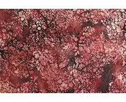 Batik marron rouge feuillages