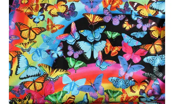 Tissu papillons multi
