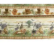 Tissu bandes animaux de la savane