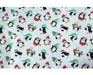 Tissu pingouins de Noël