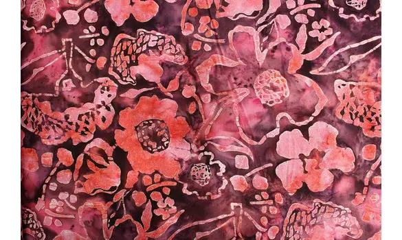 Batik fleurs d'artiste