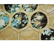 Tissu japonais alvéoles or