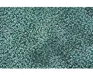 Tissu vert volutes argent