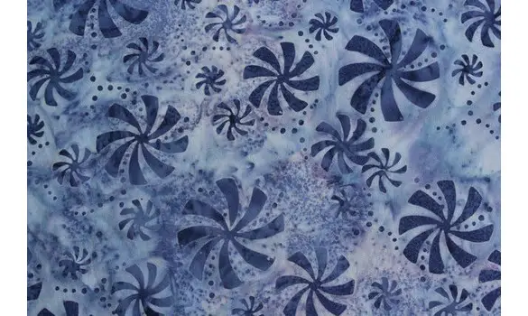 Batik bleu moulins